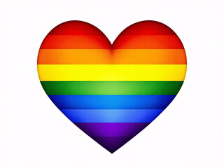 Rainbow heart symbolizing LGBTQ pride and love.