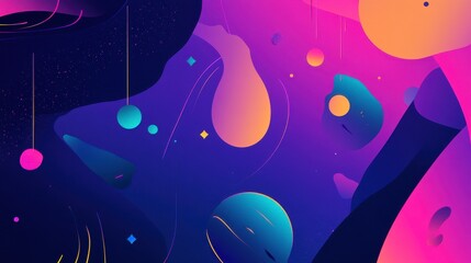 Abstract Colorful Fluid Art Design