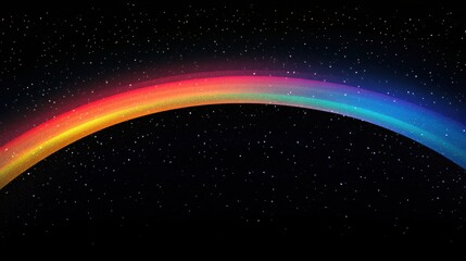 Obraz premium Vibrant rainbow spanning a clear sky, colors blending seamlessly in a breathtaking natural spectacle, evoking joy and wonder.
