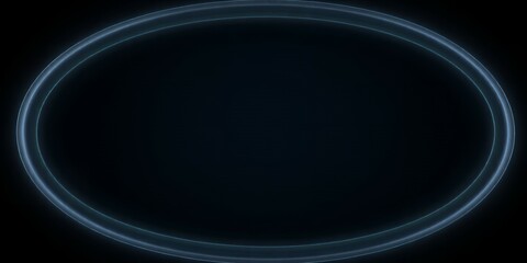 Glowing Oval Frame on Black