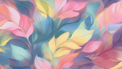 Fototapeta premium Seamless decorative leaves background graphic resource