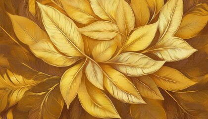 Seamless decorative leaves background graphic resource