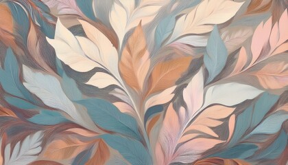 Seamless decorative leaves background graphic resource