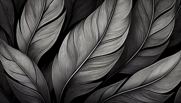 Seamless decorative leaves background graphic resource