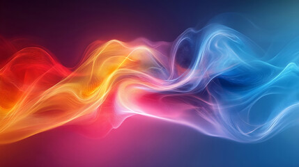 Obraz premium Abstract Colorful Waves Vibrant Dynamic Design with Fluid Motion and Bold Colors