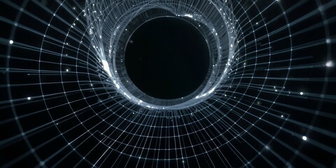 Abstract digital vortex. Futuristic technology concept.