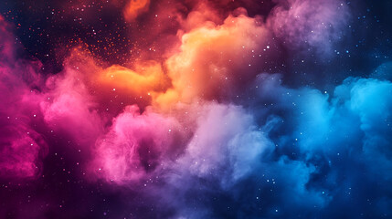 Fototapeta premium Vibrant Smoke Colors Bright Fluid Design with Dynamic Swirls and Artistic Flow