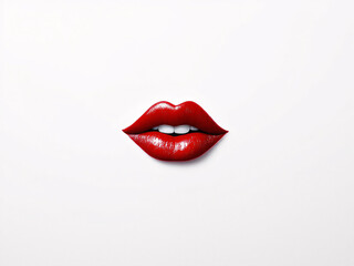 Obraz premium Lips, red, glossy, close-up, makeup, vibrant, sexy, kiss, pout, shiny, bold, alluring, cosmetics, beauty, mouth, glamour, lipstick, sensual, attractive, provocative, luscious, enticing, seductive, gli