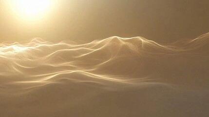 Golden Hour Abstract Landscape Digital Art