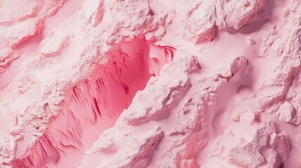 Stunning Pink Abstract Landscape: A Digital Artistic Masterpiece of Pastel Terrain