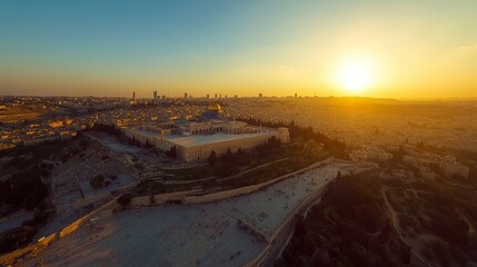 Obraz premium Photograph of Jerusalem from a Distance