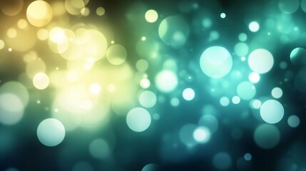 Fototapeta premium Abstract Green and Yellow Bokeh Background Lights