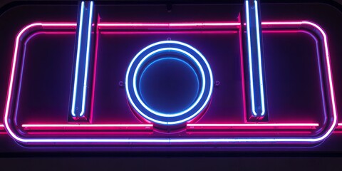Obraz premium Neon light art installation.