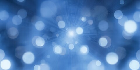 Obraz premium Abstract Blue Bokeh Lights
