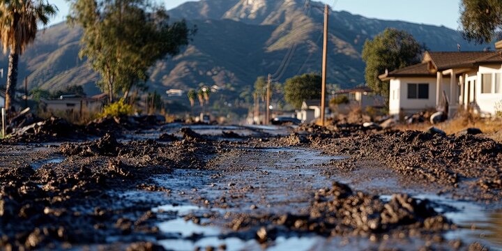 California town after mudslide 