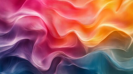 Obraz premium Colorful abstract waves in vibrant rainbow spectrum