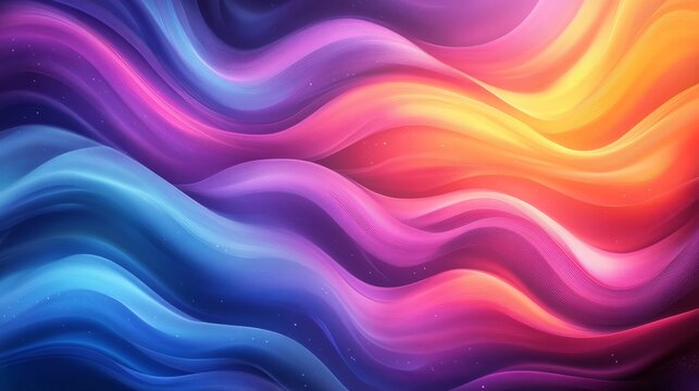 Vibrant abstract waves of colorful light in a dynamic flow