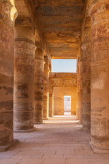 Karnak, Luxor, Egypt. Columned building at the Karnak Temple Complex.