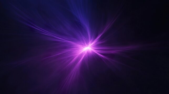 Black void with subtle rays of purple light in the center