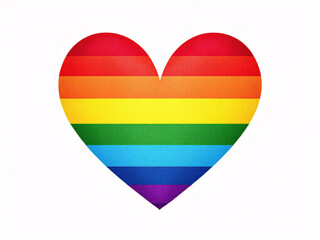 Rainbow heart symbolizing LGBTQ pride and love.