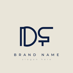 D and F logo design. DF abstract Letters Logo Monogram. This logo design is the process of creating a visual symbol that represents a brand, company, or individual.