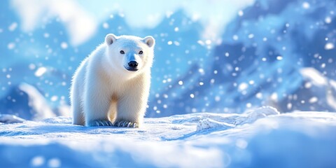 Fototapeta premium 2D animation polar bear