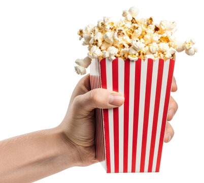 PNG Holding popcorn box snack food cup.