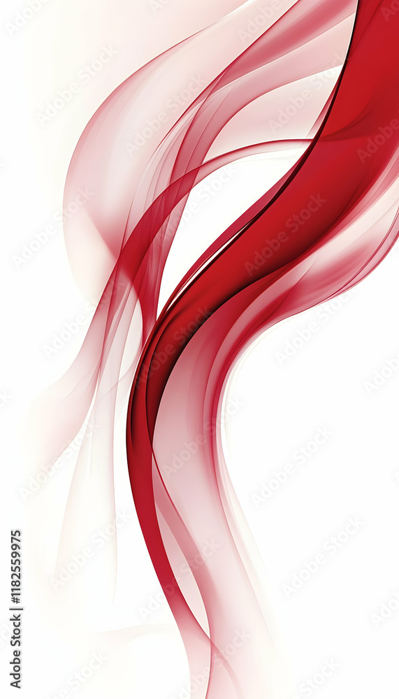 Wall mural Smooth red gradient background transitioning into white  -