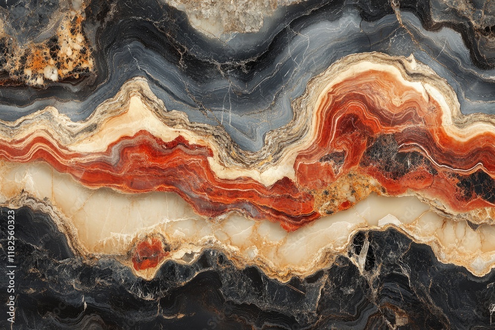 Canvas Prints Colorful mineral veins creating stunning patterns in natural stone