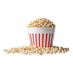 Small Striped Popcorn Tub for Personal Use