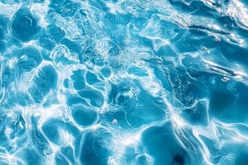 Obraz premium Light reflections are creating beautiful patterns on the surface of a crystal clear body of water