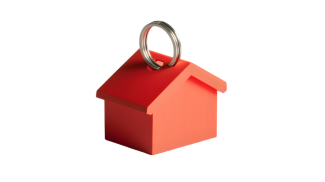 Red House Keyring  Home Sweet Home  Real Estate  New House  Property  Key  Key Chain  Symb