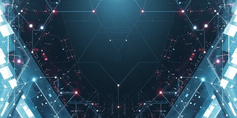 Fototapeta premium Abstract digital network concept.
