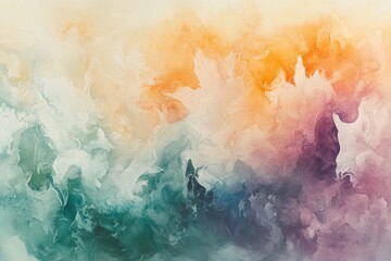 Colorful abstract painting background blending warm and cool colors creating a stunning visual effect