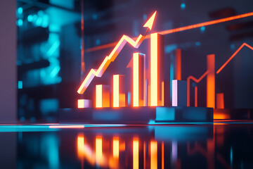 market graph on black