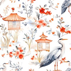 seamless pattern celebrating the chinese new year