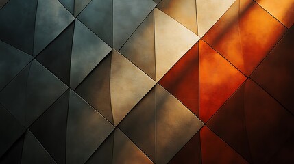 Abstract Geometric Wall Panel Design Featuring Varying Hues