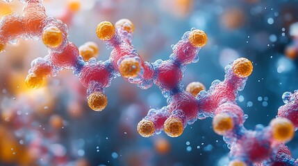 Microscopic View Of A Complex Molecular Structure