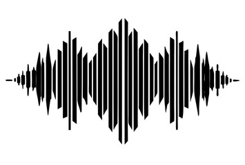 Symmetrical Soundwave Vector Illustration for Audio and Music Projects