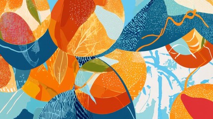 Abstract Colorful Leaf Design