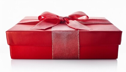red present box isolated on white background