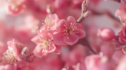 Obraz premium A close-up view of a bunch of pink flowers, ideal for use in lifestyle and still life photography