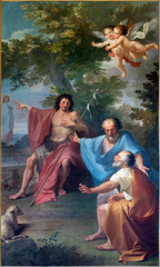 Perugia -The painting of Flagellation of st. Andrew the apostle  in the church Oratorio di San...