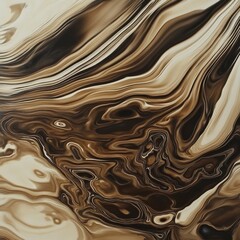 Stunning Abstract Liquid Art with Brown and Beige Hues