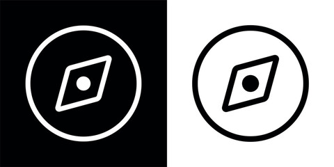 Compass icon. Symbol of travel, direction or navigation. Object for orientation on the terrain or map. Pictogram for web.