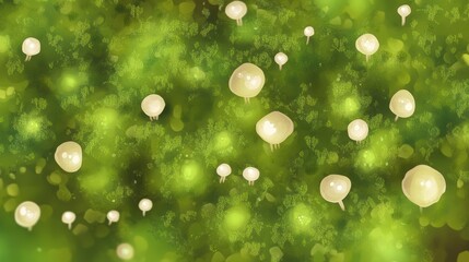 Obraz premium Enchanted Forest Floor: A Whimsical Exploration of Nature's Tiny Wonders