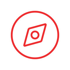 Compass icon. Symbol of travel, direction or navigation. Object for orientation on the terrain or map. Pictogram for web.