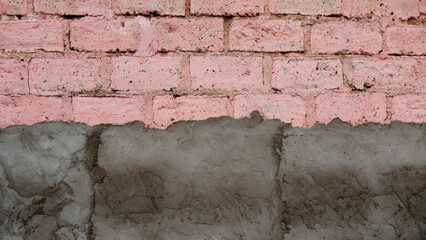 Texture of brick wall and concrete