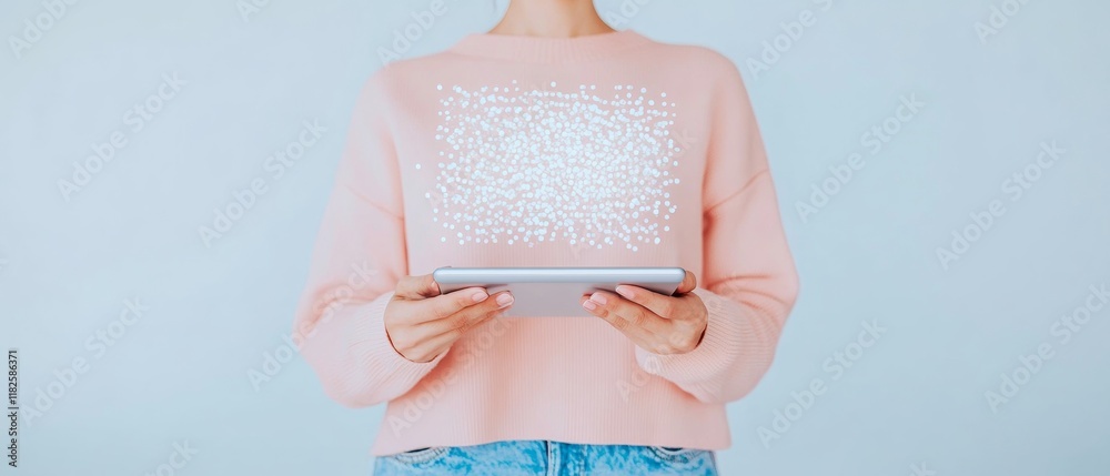 Aufkleber modern digital tablet usage for efficient e-governance with minimalist design