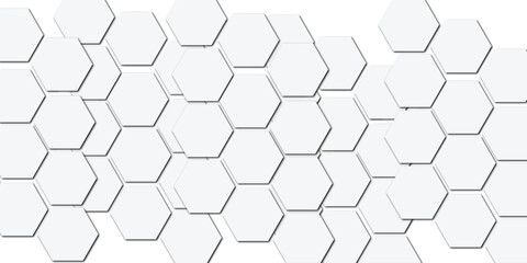Abstract technology white geometric hexagon on transparent concept design honeycomb shape vector. 
